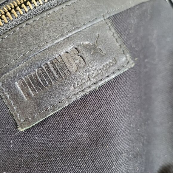 Pikolinos Black Leather Shredded Woven boho Shoulder Back Whipstich 15 x 12 - Picture 9 of 10